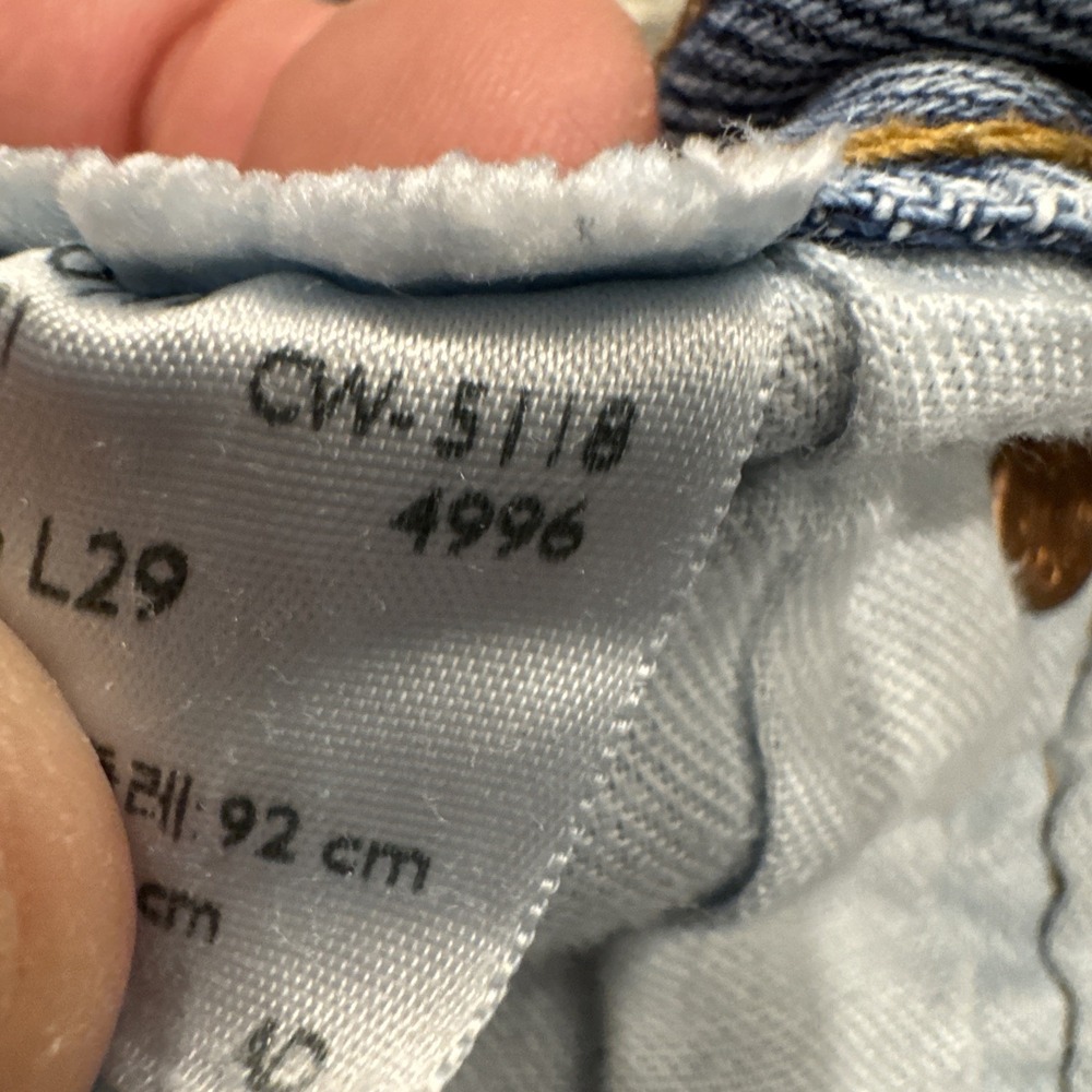 Levis 501 Jeans Mens 36x29 Blue Denim Pants Button Fly Straight Classic Faded‎ - Picture 11 of 16